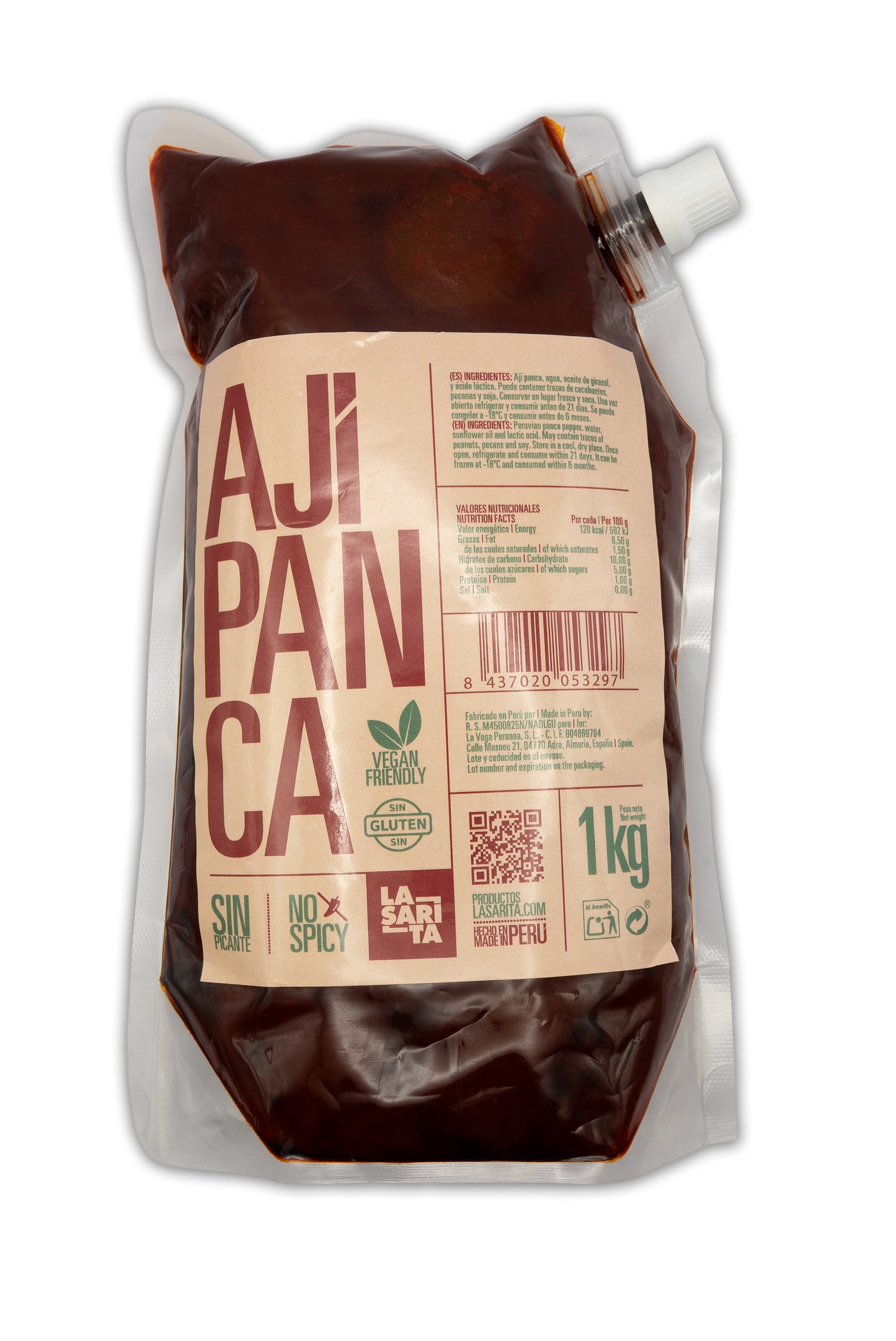 La Sarita Ají Panca Peruvian red chili paste with garlic and onion 1kg